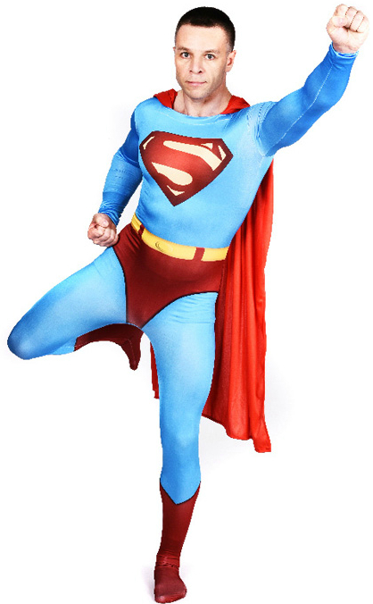 Обтягивающий костюм Супермена (вторая кожа)