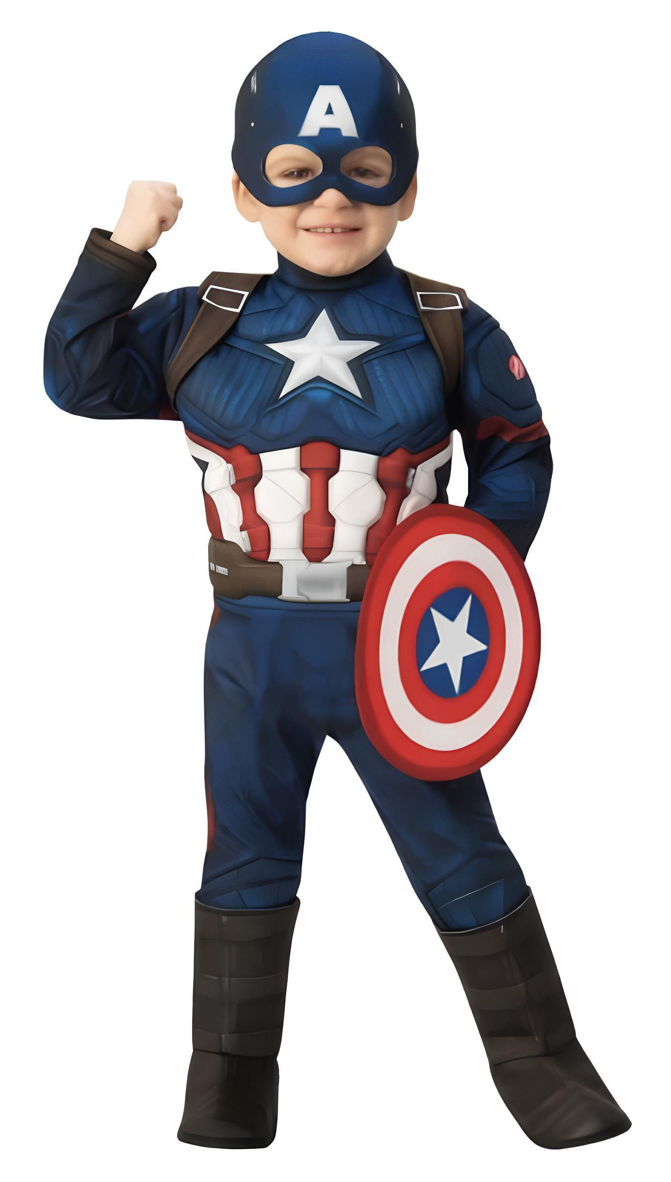 Костюм Капитана Америки с мягкой маской и щитом