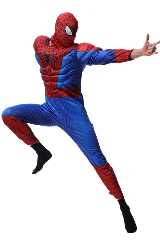 Взрослый костюм Человека-паука с зеркальными глазами