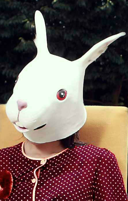 Резиновая маска Кролика (белая)