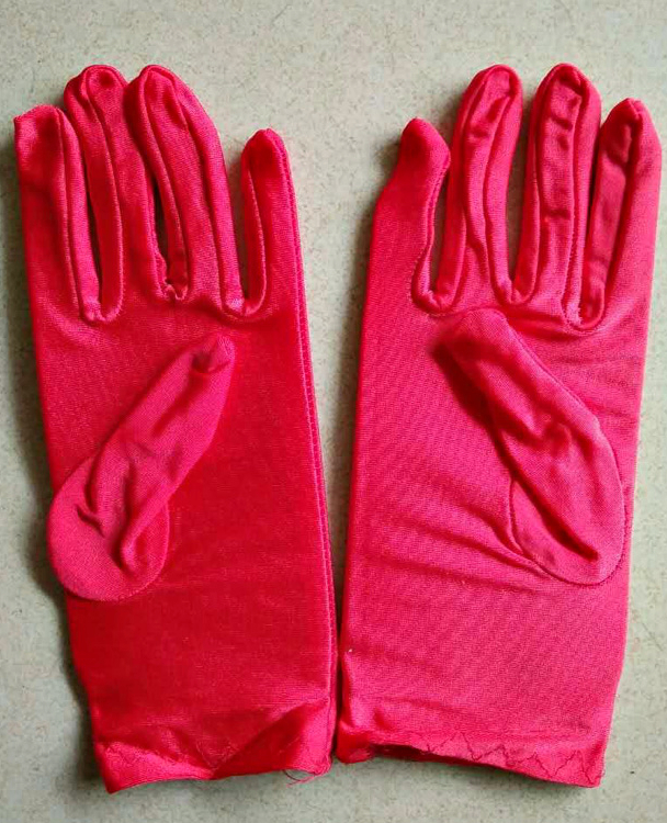 Короткие перчатки из спандекса (красные)