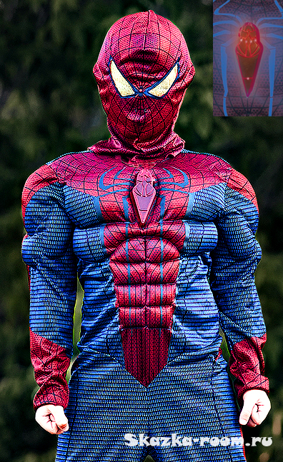 Костюм Человека паука со светящимся логотипом