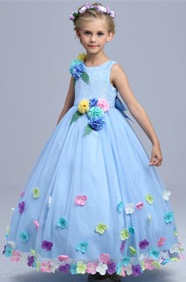 Платье Золушки с цветами