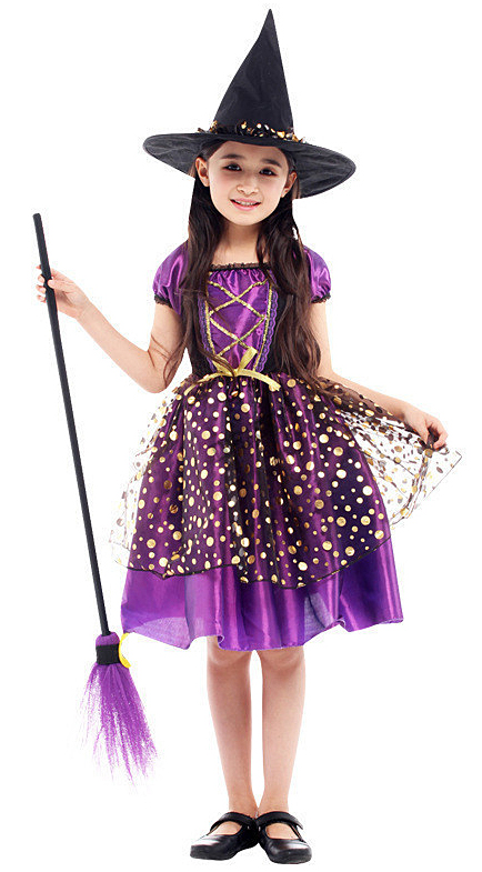 Детский костюм Ведьмочки с метлой
