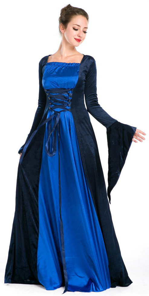 Средневековое Синее Платье