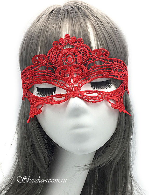 Кружевная маска Секси (красная)