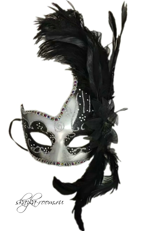 Венецианская маска Селена (черная)