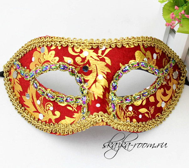 Венецианская маска Коломбина (красная)