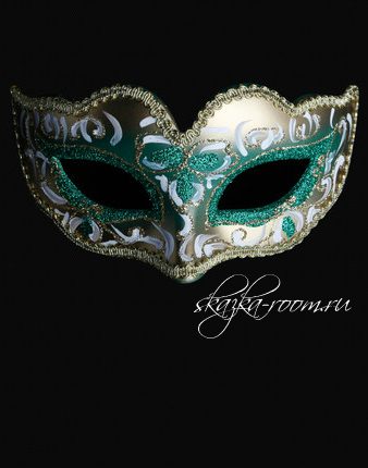 Венецианская маска Геката (зеленая)