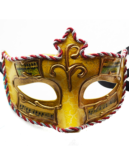 Венецианская маска Музыка (золотая)