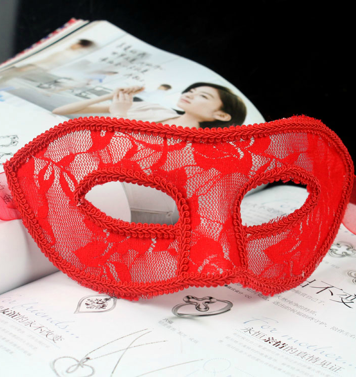Венецианская ажурная маска (красная)