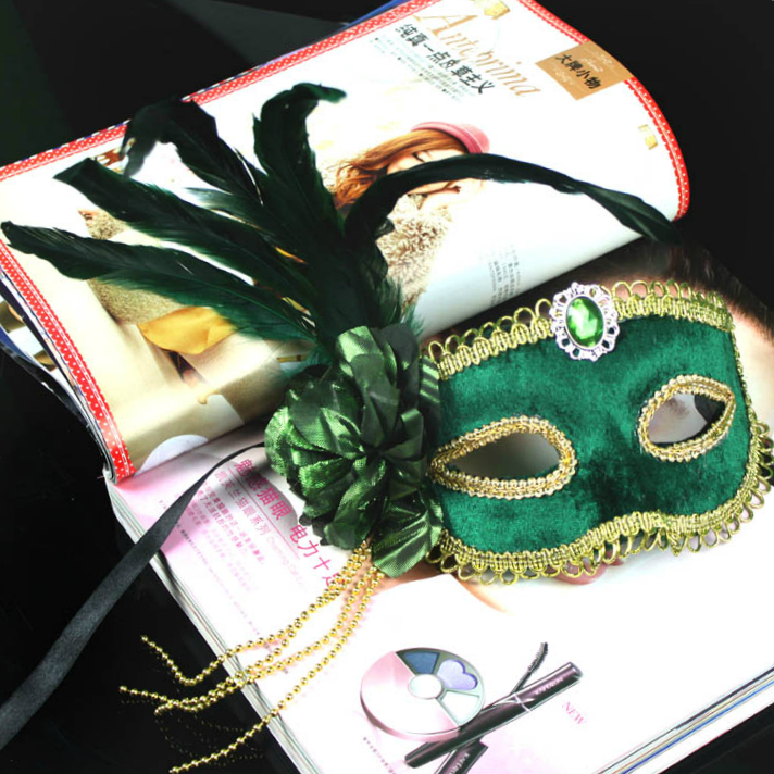 Венецианская маска Лукреция (зеленая)