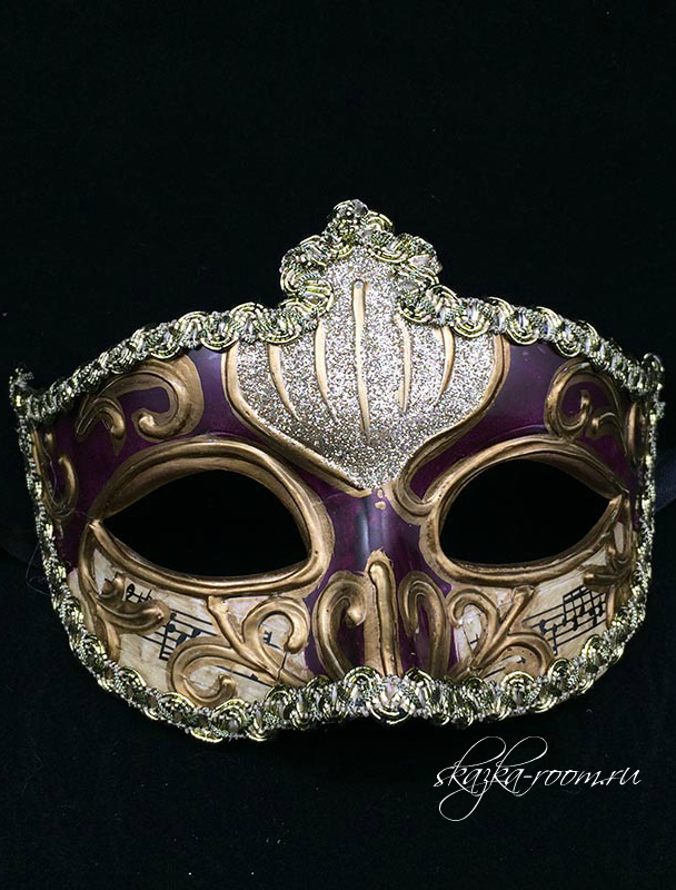 Венецианская маска Музыка-2 (Фиолетовая)