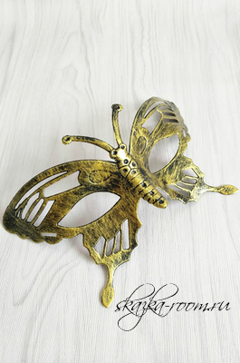 Венецианская маска Бабочки (золотая)