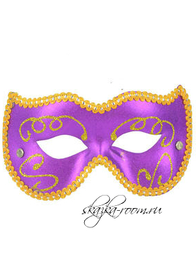 Венецианская маска Дзанни (фиолетовая)