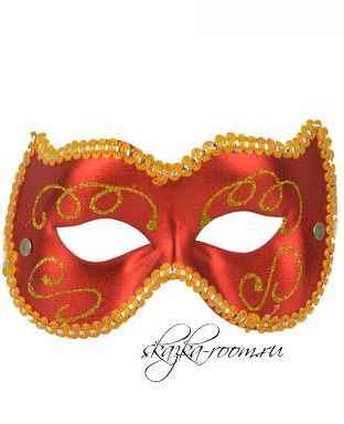 Венецианская маска Дзанни (красная)