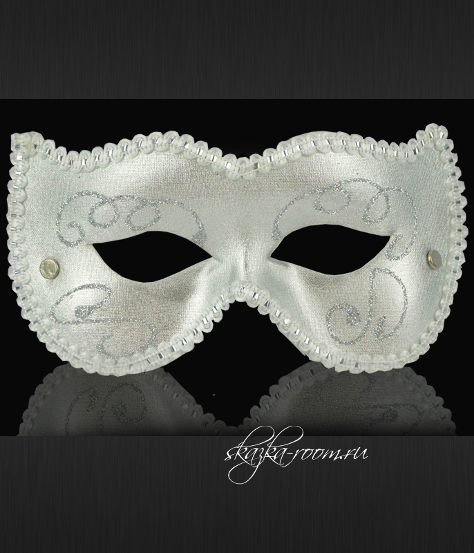 Венецианская маска Дзанни (серебряная)