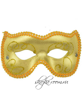 Венецианская маска Дзанни (золотая)