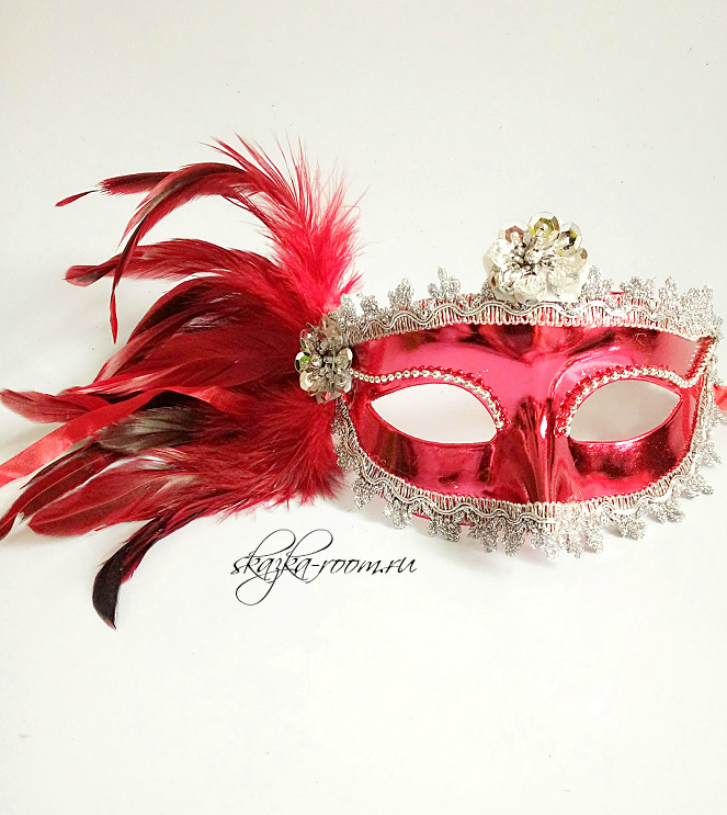 Венецианская маска Валери (красная)