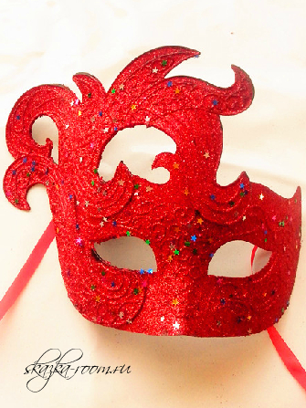 Венецианская маска Аврора (красная)