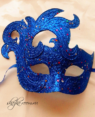 Венецианская маска Аврора (синяя)