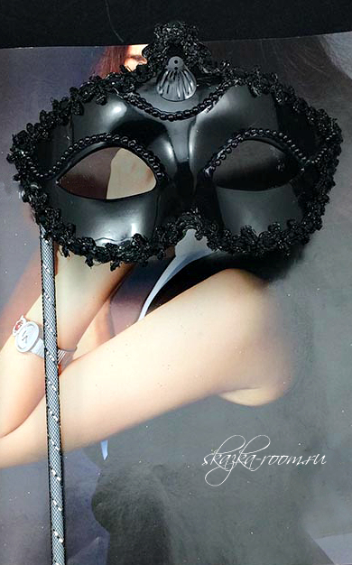 Венецианская маска Анетта (черная)
