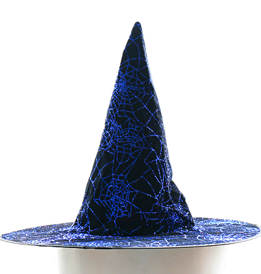 Шляпа Ведьмы с синей паутиной