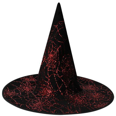 Шляпа Ведьмы с красной паутиной