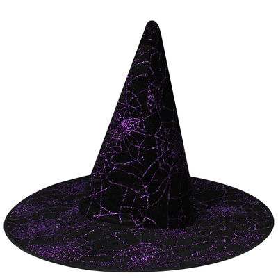 Шляпа Ведьмы с фиолетовой паутиной