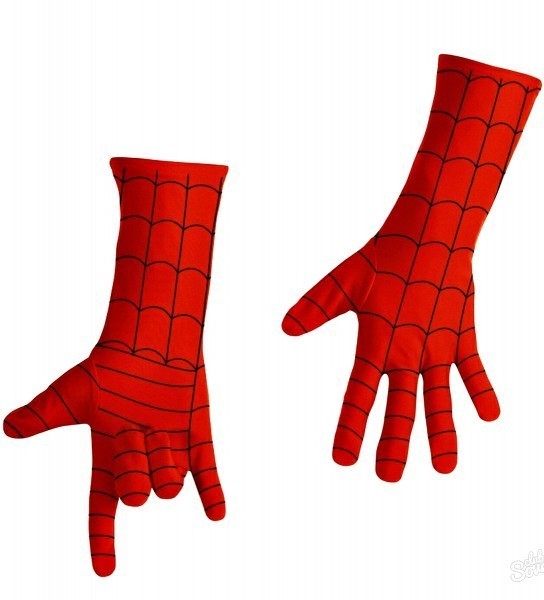 Перчатки Человека-паука (взрослые, удлиненные)