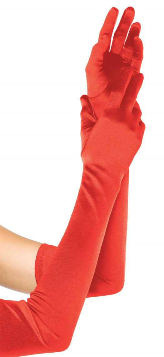 Карнавальные перчатки длинные (красные)