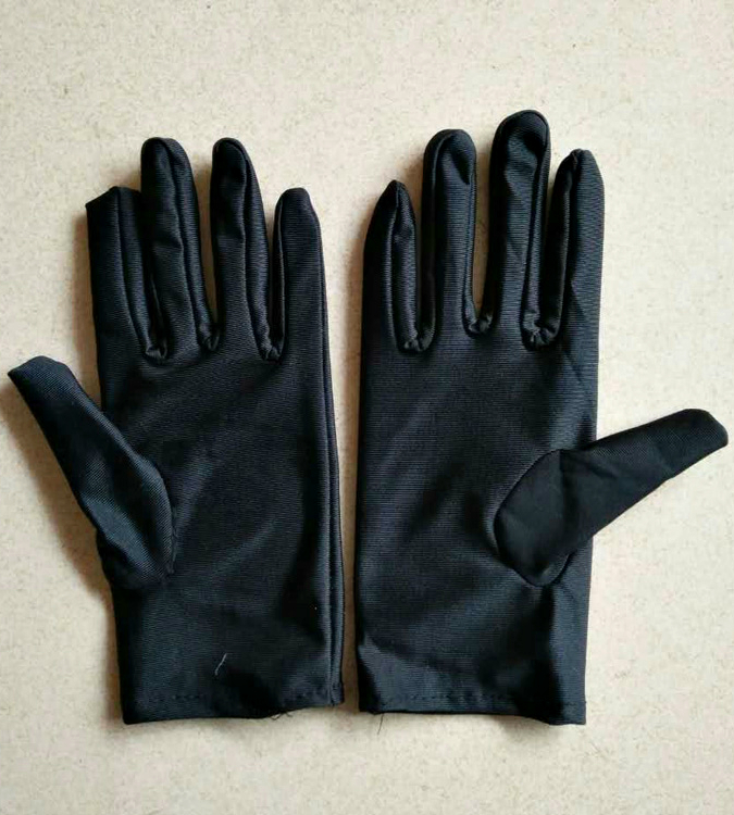 Короткие перчатки из спандекса (черные)