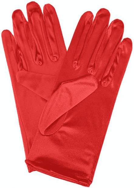 Карнавальные перчатки короткие (красные)